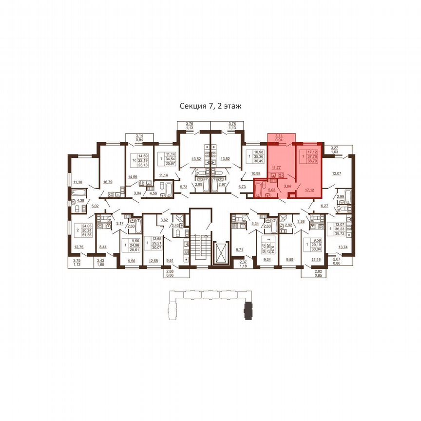 1-к. квартира, 38,7 м², 4/6 эт.