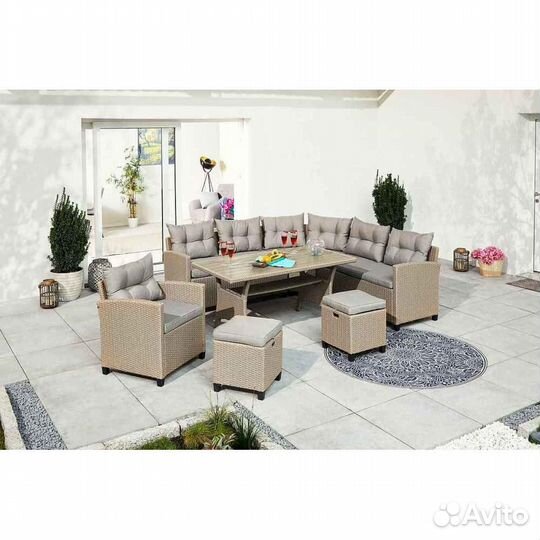 Комплект плетеной мебели AFM-373B Beige. Ротанг