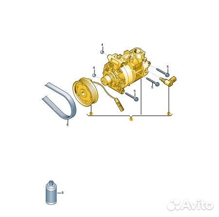 Компрессор кондиционера Skoda Kodiaq dbgc 2019