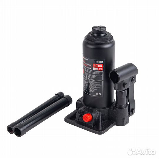 Домкрат бутылочный с клапаном 4т(h min 180мм,h max