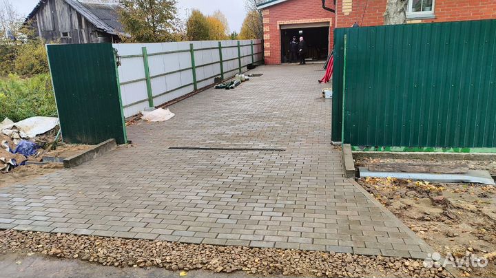 Укладка брусчатки / тротуарной плитки под ключ
