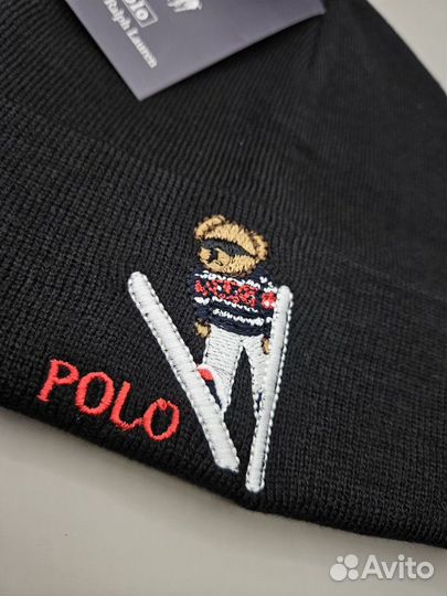 Шапка polo ralph lauren bear с мишкой