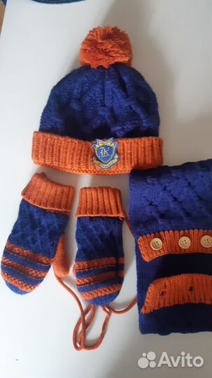 Комплект шапка,снуд и варежки