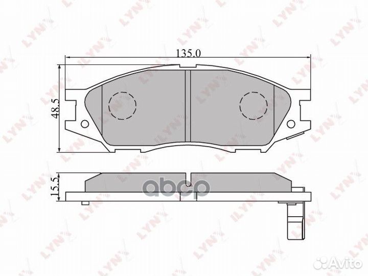 Колодки тормозные дисковые перед nissan Alm