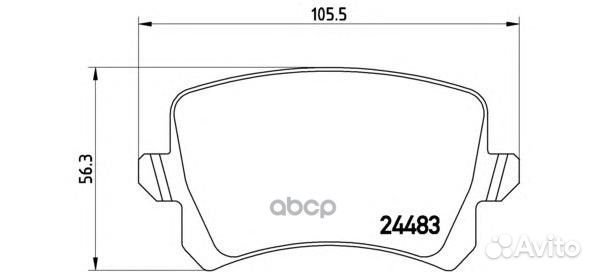 P85109 1031 00FDB1636 колодки дисковые з VW