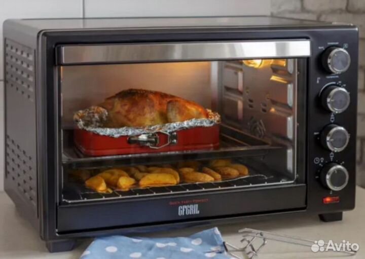 Электрическая мини печь духовка с конвекцией