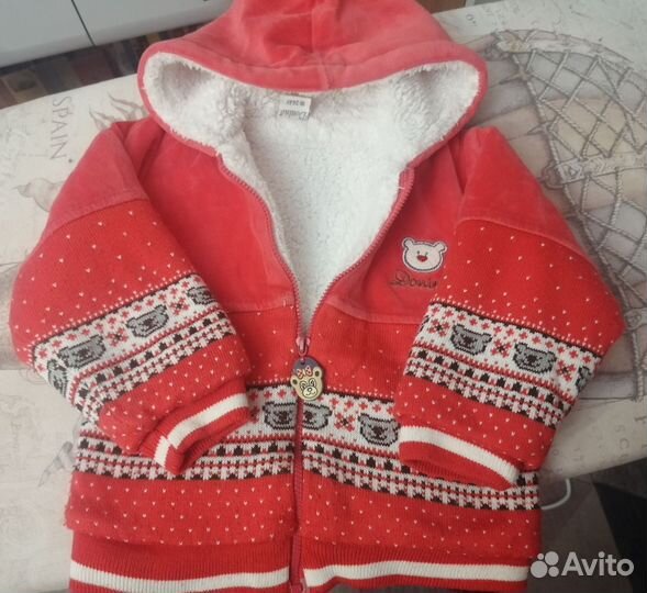 Тёплые вещи пакетом для девочки 80