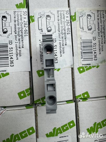 2-пров. проходная клемма wago, 0,2 - 6 мм2