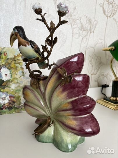 Фарфоровая ваза Toucan and Lizard multi