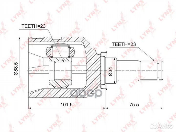 Шрус внутренний перед прав/лев toyota ET196