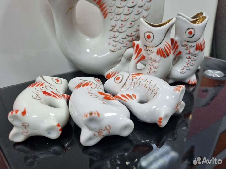 Рыба Ликёрница,графин,штоф (зхк) 1970гг,выс 26см