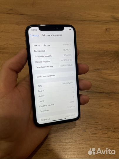 iPhone X, 256 ГБ
