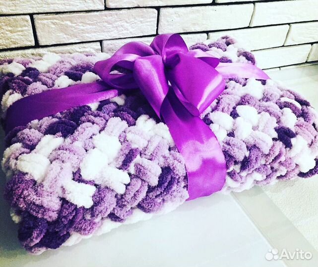 Плед детский из плюшевой пряжи Alize puffy