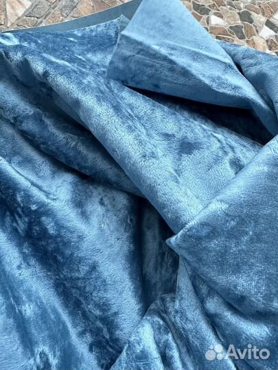 Бархат мрамор голубой ткань для обивки мебели