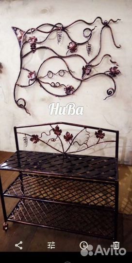 Кованая банкетка № 43