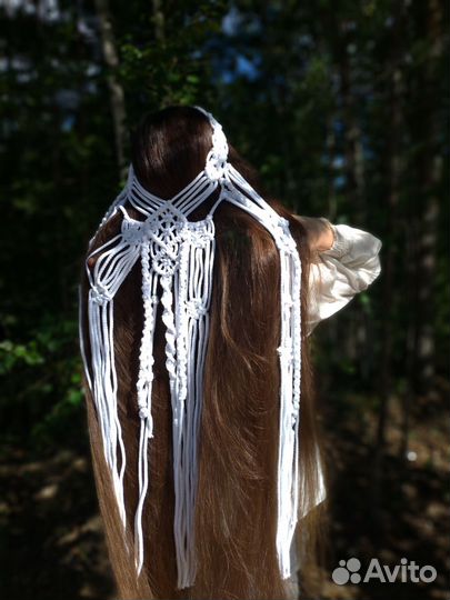 Макраме повязка на голову