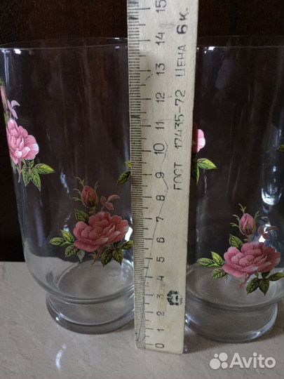 Набор бокалов с розами