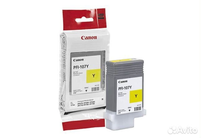 Картридж PFI-107Y Canon iPF680/685/780/785, 130ml