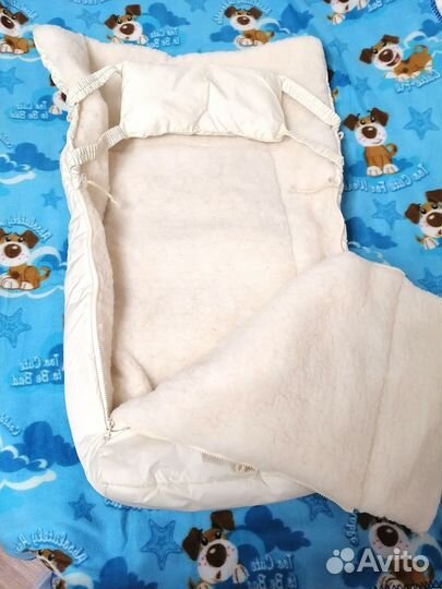 Конверт в коляску на овчине и демисезонный