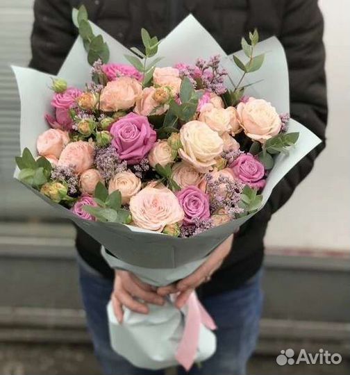 Цветы розы букет