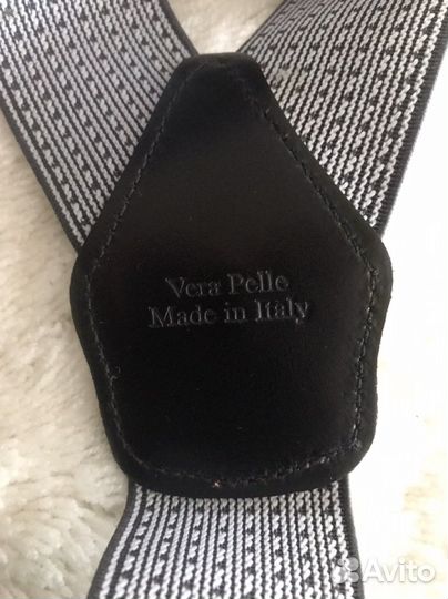 Подтяжки мужские кожаные