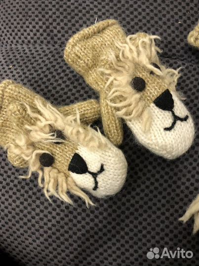 Шапка комплект с варежками