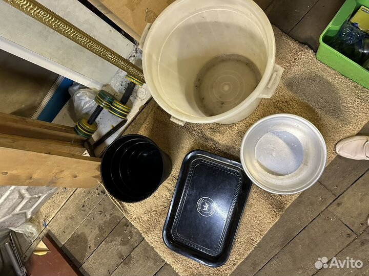 Ведра, таз, поднос