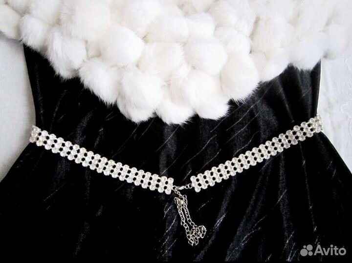 Декоративный пояс из страз