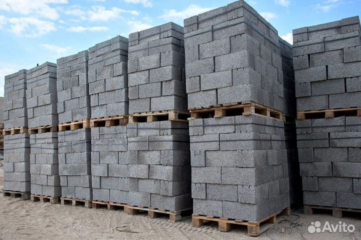 Керамзитоблок пустотелый 390х190х188 за шт