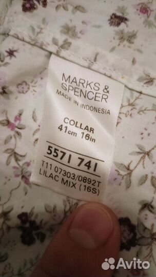 Marks spencer slim fit L рубашка