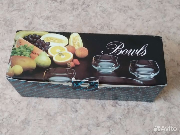 Bogemia стекло(Чехия). Фруктовницы 5 шт