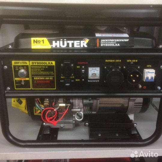 Генератор бензиновый 6,5 кВт с авр huter DY8000LXA