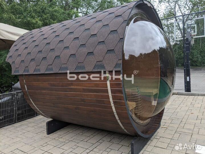 Баня-бочка 2,3х2,58 метра круглая