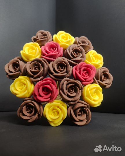 Розы из Бельгийского Шоколада - 19 шт в Букете