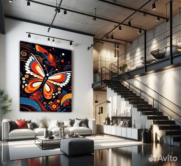 Современное искусство картина бабочка Примерка