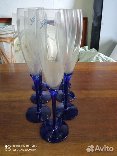 Бокалы для шампанского, стекло
