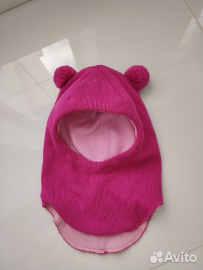 Шапка-шлем на девочку 1,5-2 года