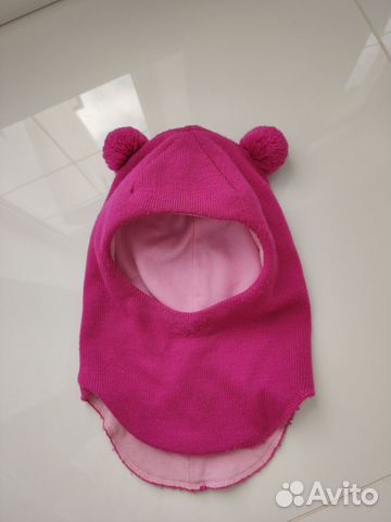 Шапка-шлем на девочку 1,5-2 года