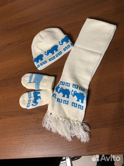 Шапочка, шарф, варежки