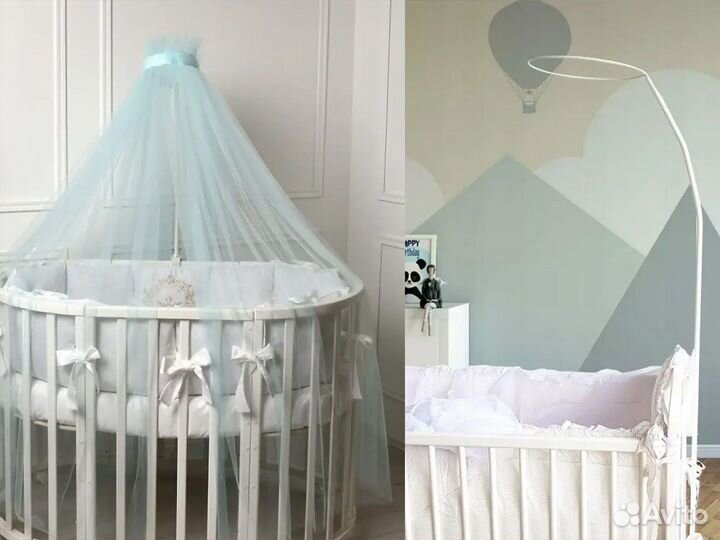 Балдахин на детскую кроватку с держателем