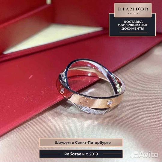 Cartier золотое кольцо love