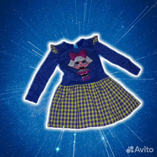 Платье для девочки новое утеплённые лол, 4-5 лет