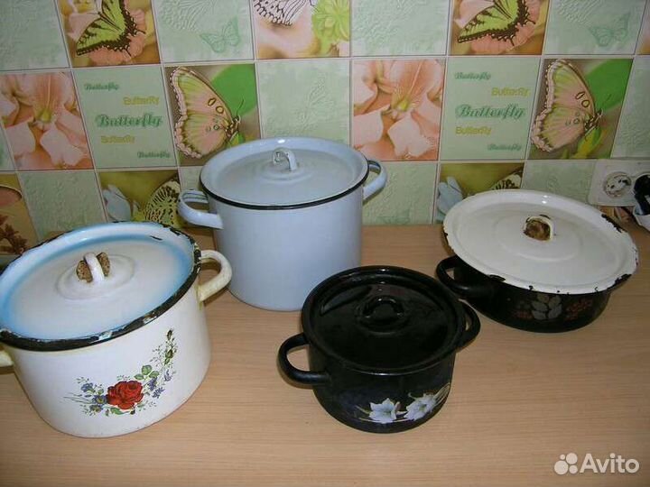 Кастрюли эмалированные
