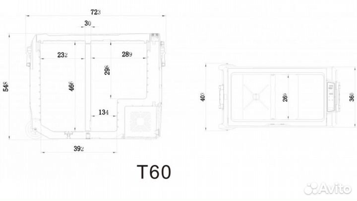 T60-тао / Автомобильный холодильник Alpicool T60
