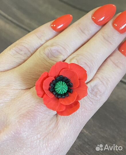 Кольцо мак