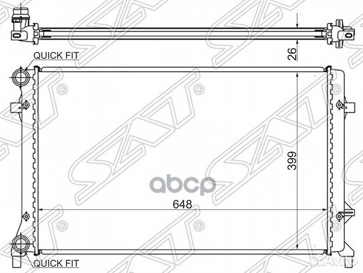 Радиатор Audi A3 03-13 / Skoda Octavia 04-13