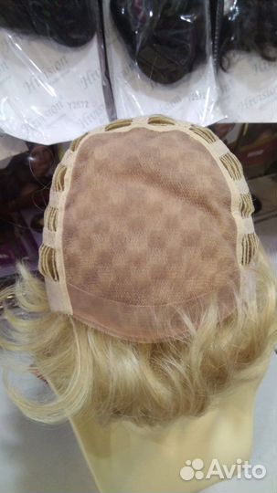Натуральный парик с имитацией кожи