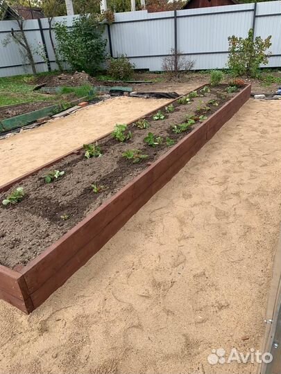 Высокие грядки из дерева