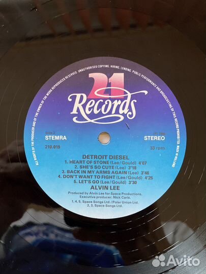 Alvin Lee-Detroit Diesel-Holland-1986 NM