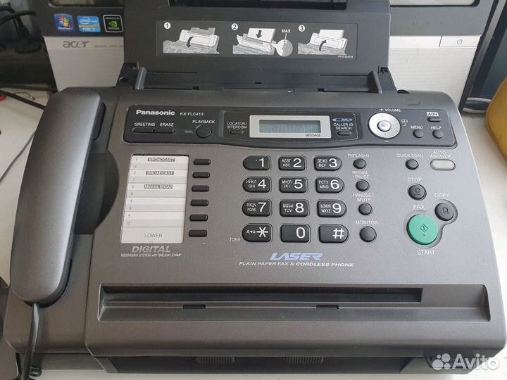 Телефон, лазерный факс Panasonic KX-FLC413